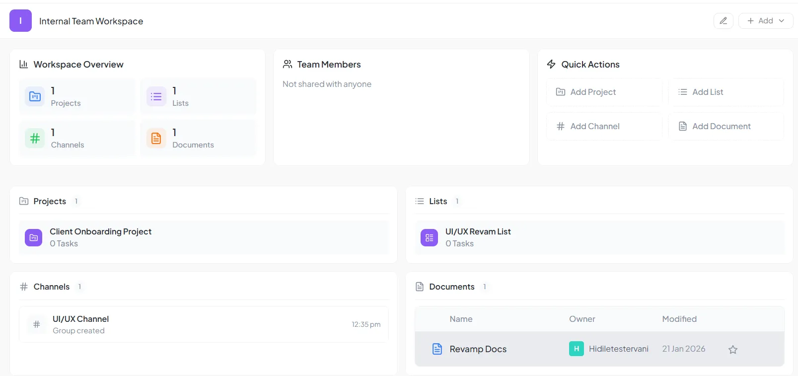 Workspace Single View